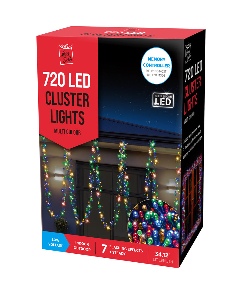 XMAS LED Cluster Lights - Multicolor (720pcs)