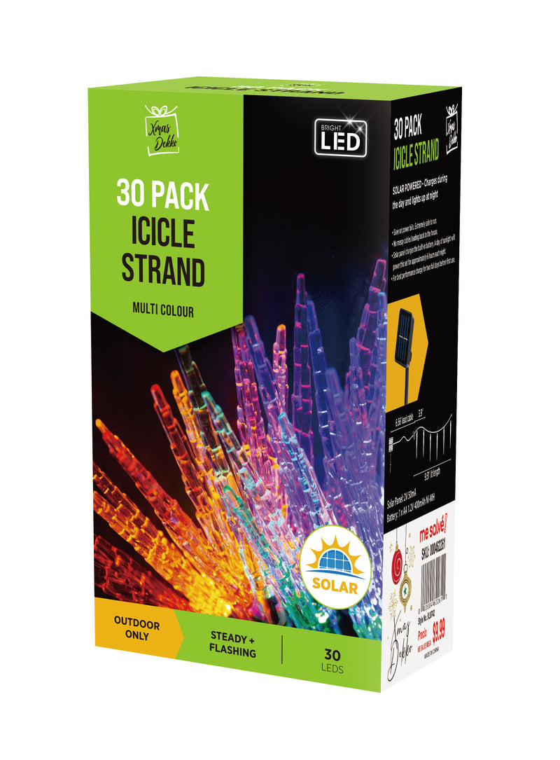 XMAS Solar Icicle Lights - (30pcs)