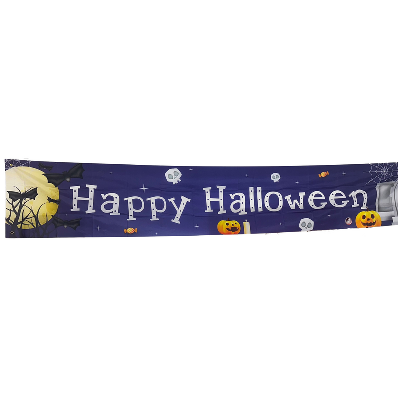 Polyester Halloween Backdrop - Happy Halloween