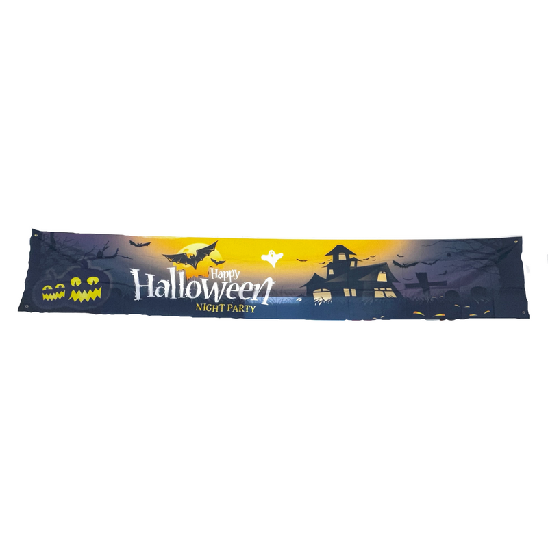 Polyester Halloween Backdrop - Happy Halloween Night Party