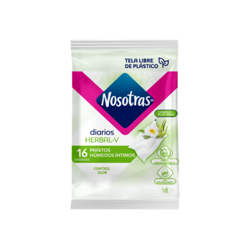 Pañitos Húmedos Íntimos Nosotras Herbal