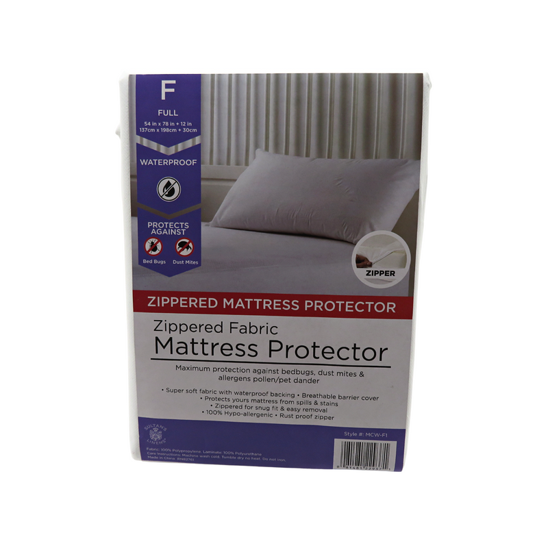 Zippered Fabric Mattress Protector - Full