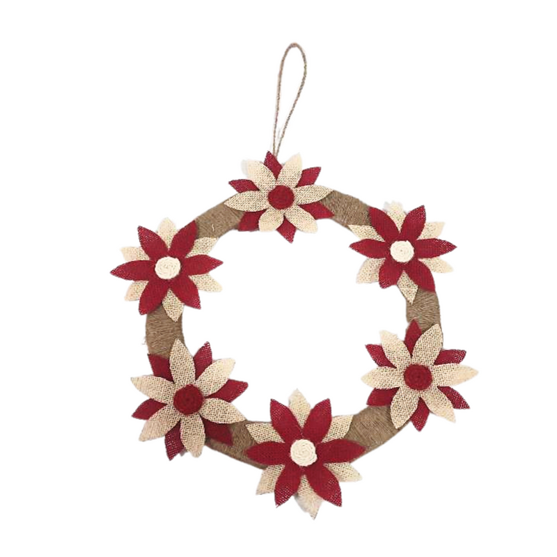 Hanging Jute Wreath with Flowers