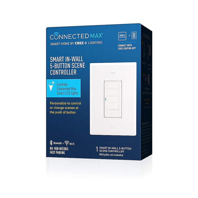 Single-Pole Smart Illuminated Decorator Light Dimmer with Wall Plate