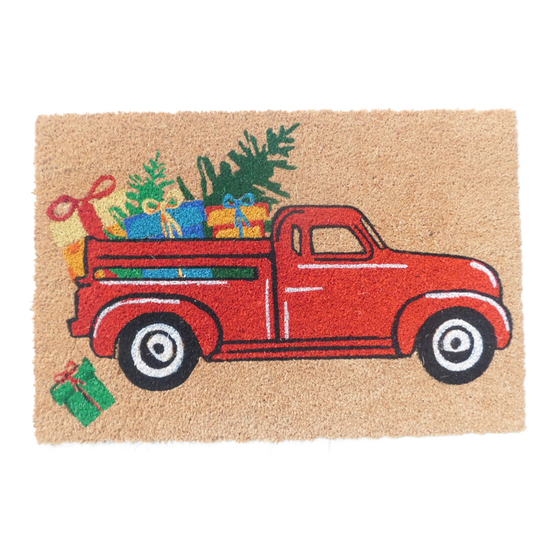 XMAS Rug - Pickup Truck Print