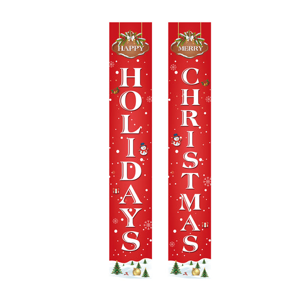 Xmas Backdrop - Happy Holidays & Merry Christmas