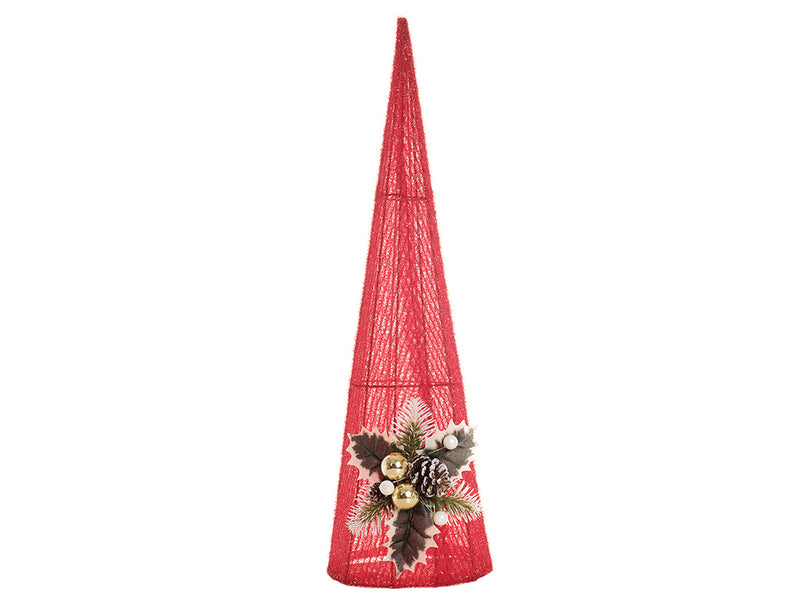 XMAS Deco Cone Tree - Red