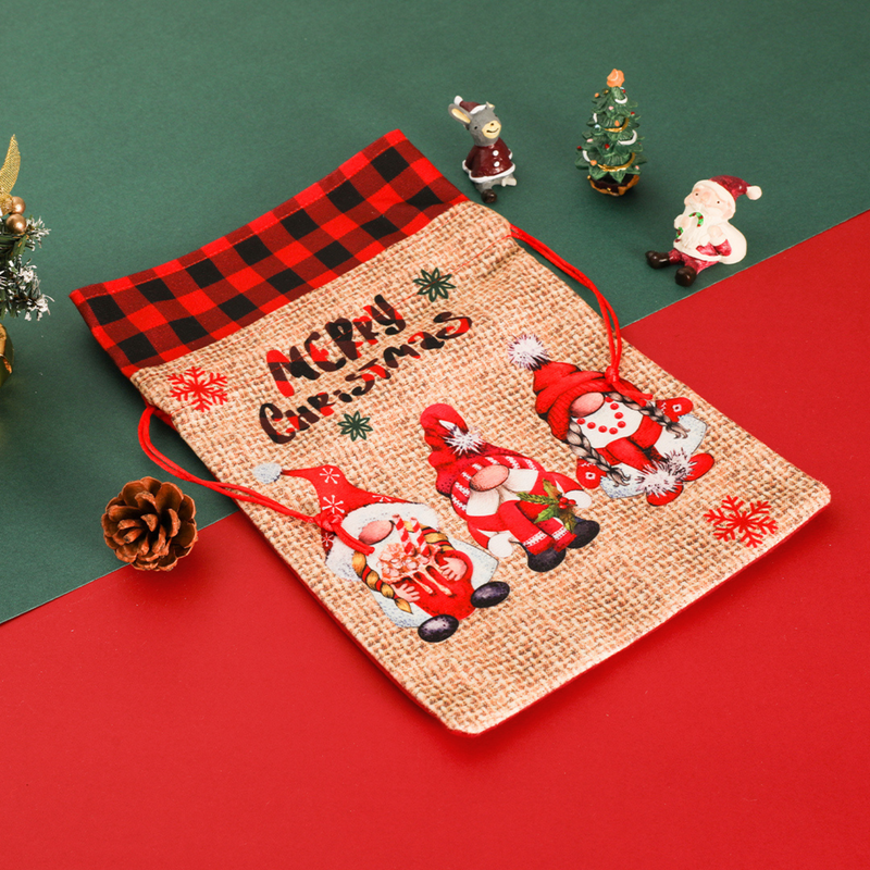 Polyester Christmas Giftbag - Gnomes