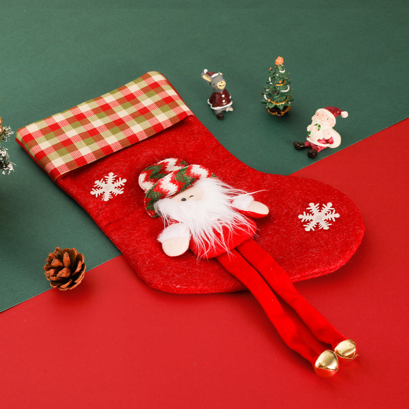 POLYESTER CHRISTMAS GIFTBAG - Santa with Long Legs