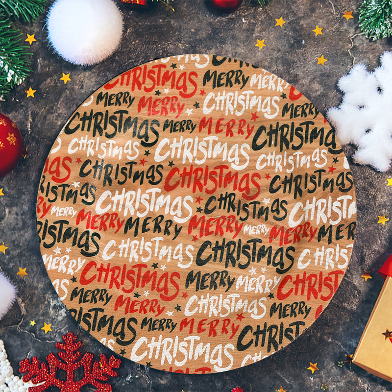 XMAS Printed Deco Plate - Merry Christmas