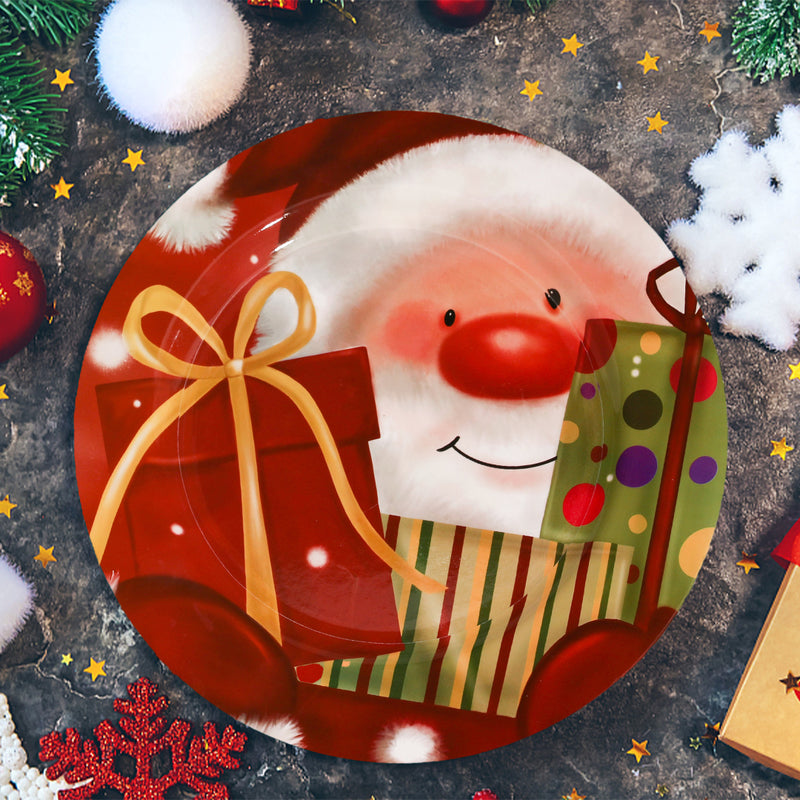 XMAS Printed Deco Plate - Santa
