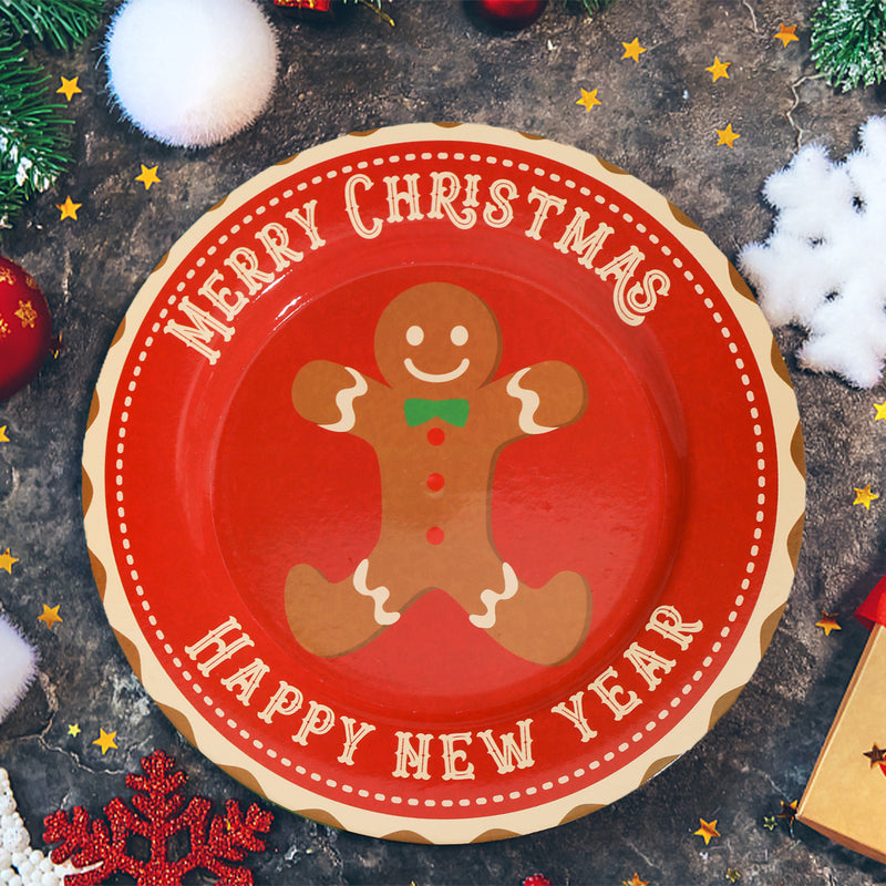 XMAS Printed Deco Plate - Gingerbread Man