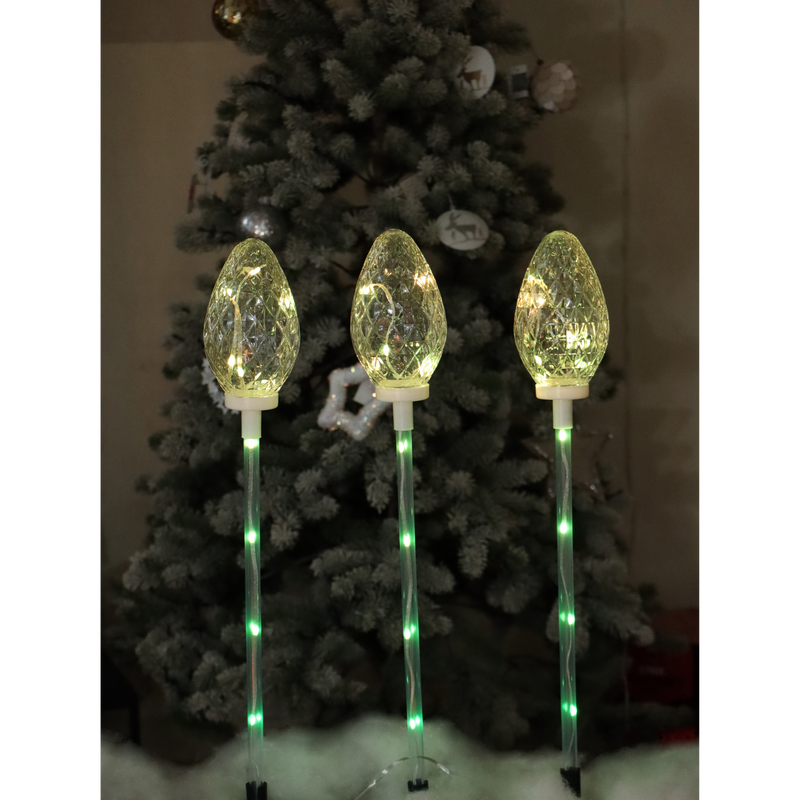 CHRISTMAS BULD STAKE LIGHT 3PK