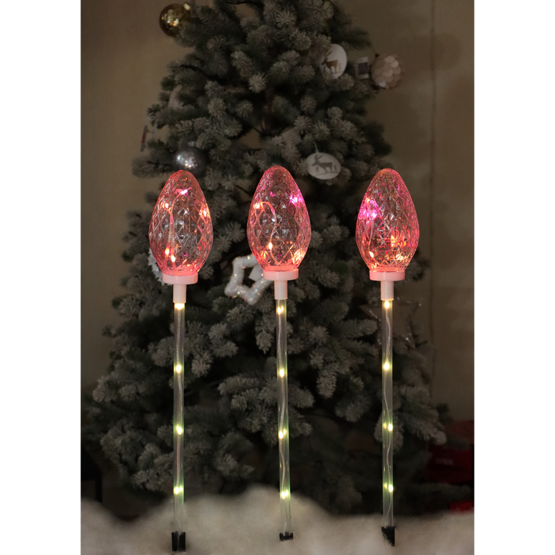 CHRISTMAS BULD STAKE LIGHT 3PK
