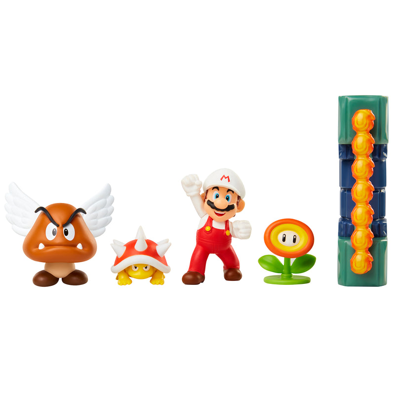 Super Mario Lava Castle Diorama Set - 5pcs
