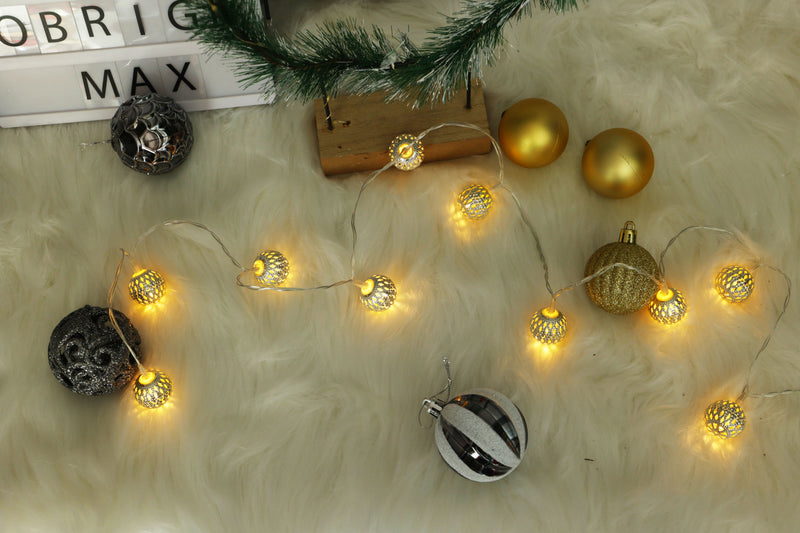 XMAS LED XMAS LED String Lights - Gold Balls (10pcs)