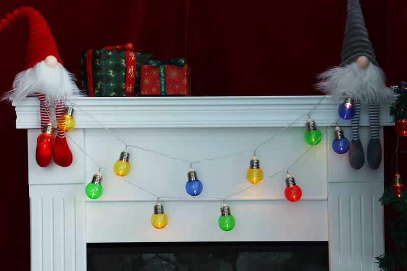 XMAS LED String Lights - Multicolor Bulbs (15pcs)