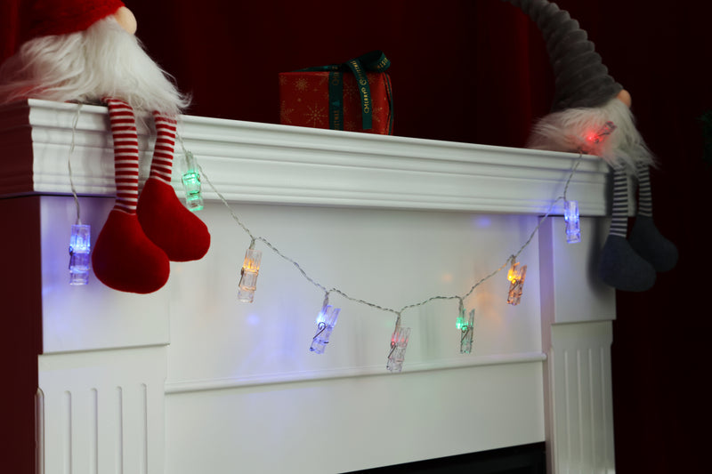 XMAS LED Photo Clip String Lights - Multicolor (10pcs)