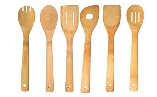 6 pcs bamboo utensil set