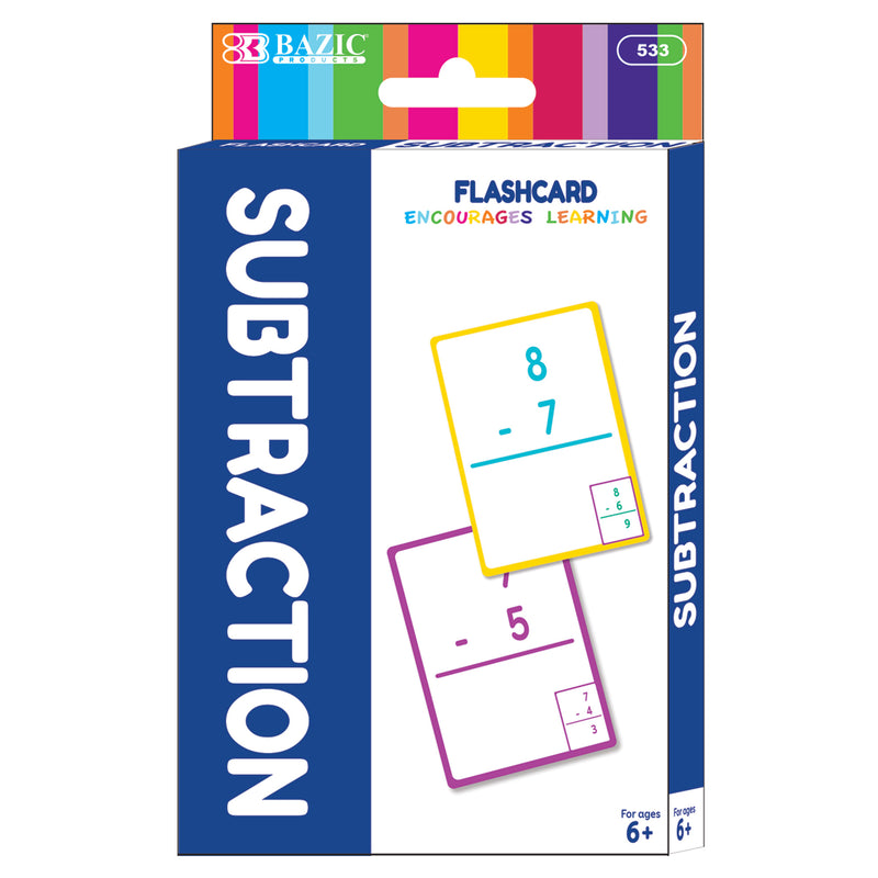 BAZIC Subtraction Flash Cards