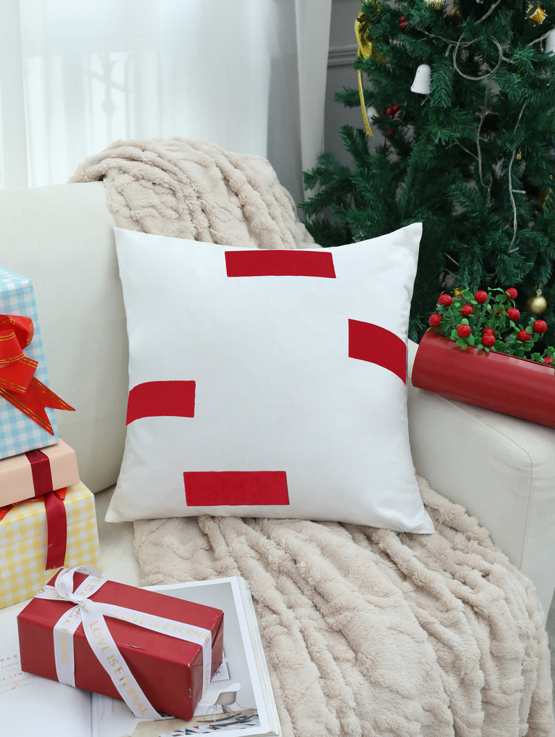 XMAS Cushion - White & Red