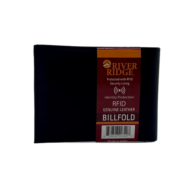 Mens Genuine Leather Billfold - 9 Pockets
