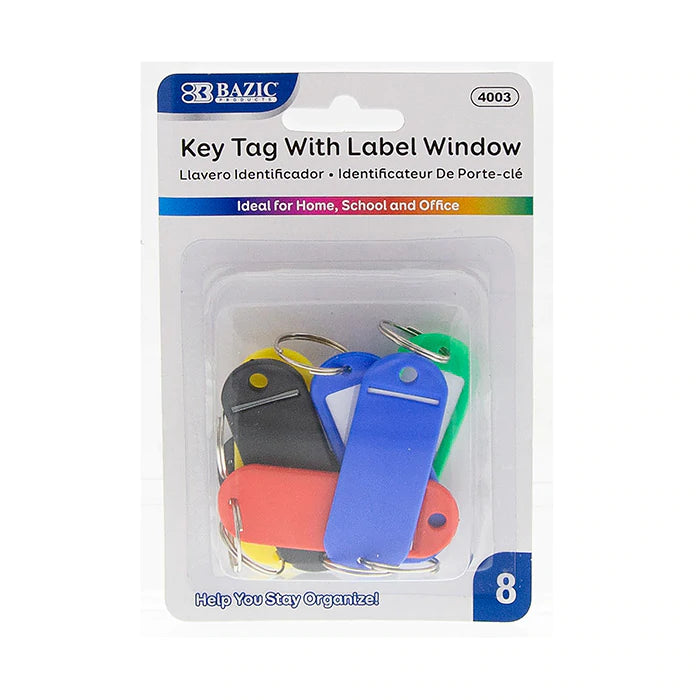 BAZIC Key Tag with Label Window