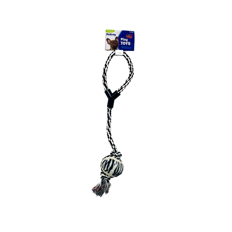 Pet Robe Bone W/ Rubber Tennis Ball