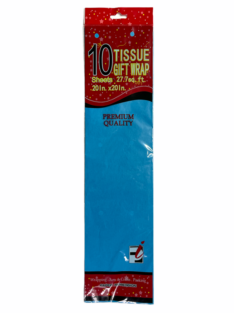 10 Sheets Tissue Gift Wrap - Turquoise