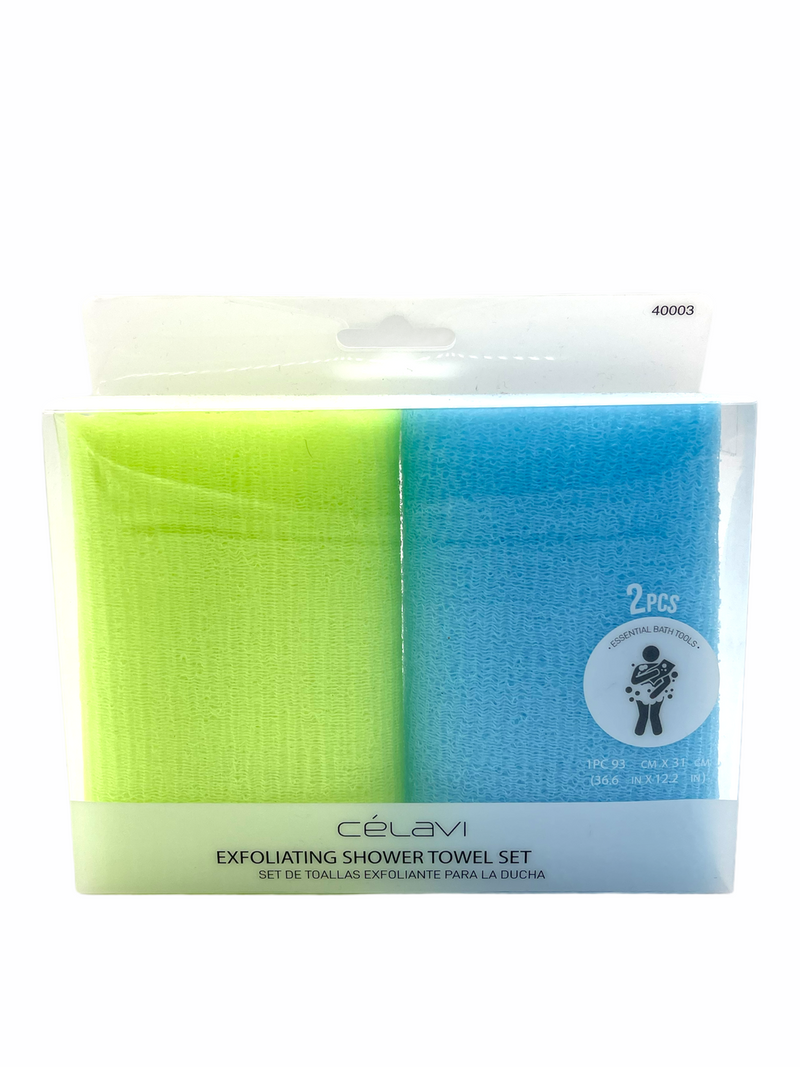 Exfoliating Shower Towel Set