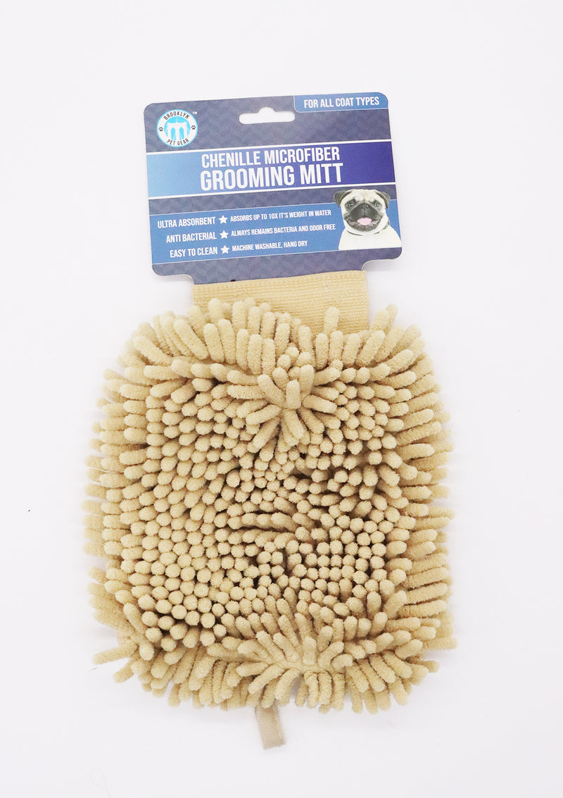 Microfiber Chenille Grooming Mitt
