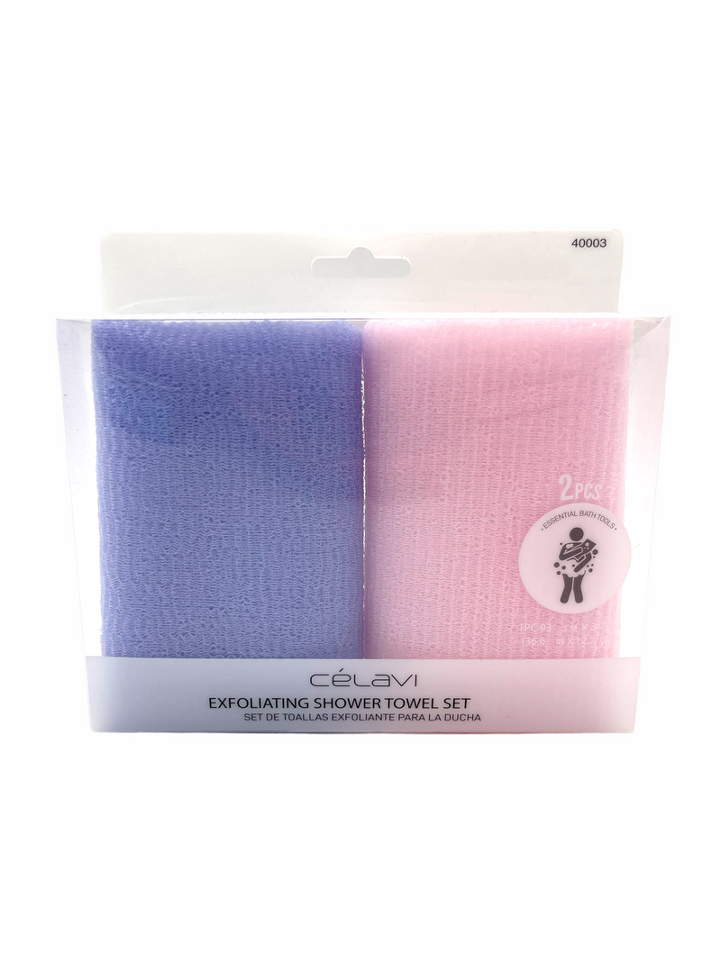Exfoliating Shower Towel Set