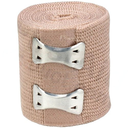 Elastic Bandage with Securing Clips - 4in.