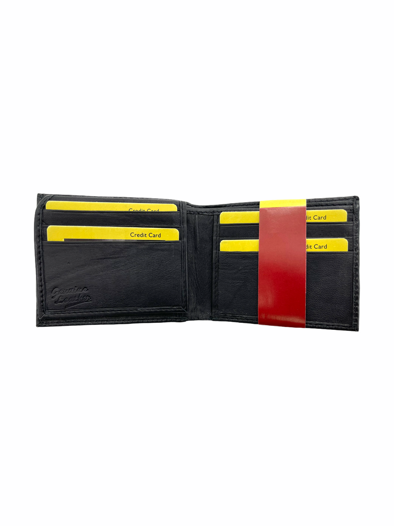 Mens Genuine Leather Billfold - 11 Pockets