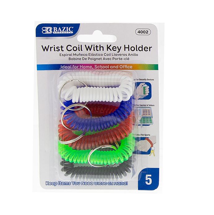 Wrist Coil w/ Key Holder (5/Pack)