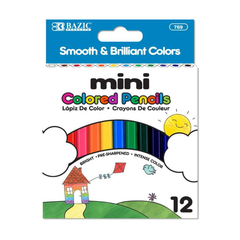 BAZIC 12 Mini Colored Pencils