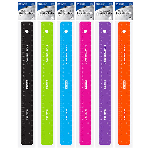 Shatterproof Flexible Ruler 12" (30cm)